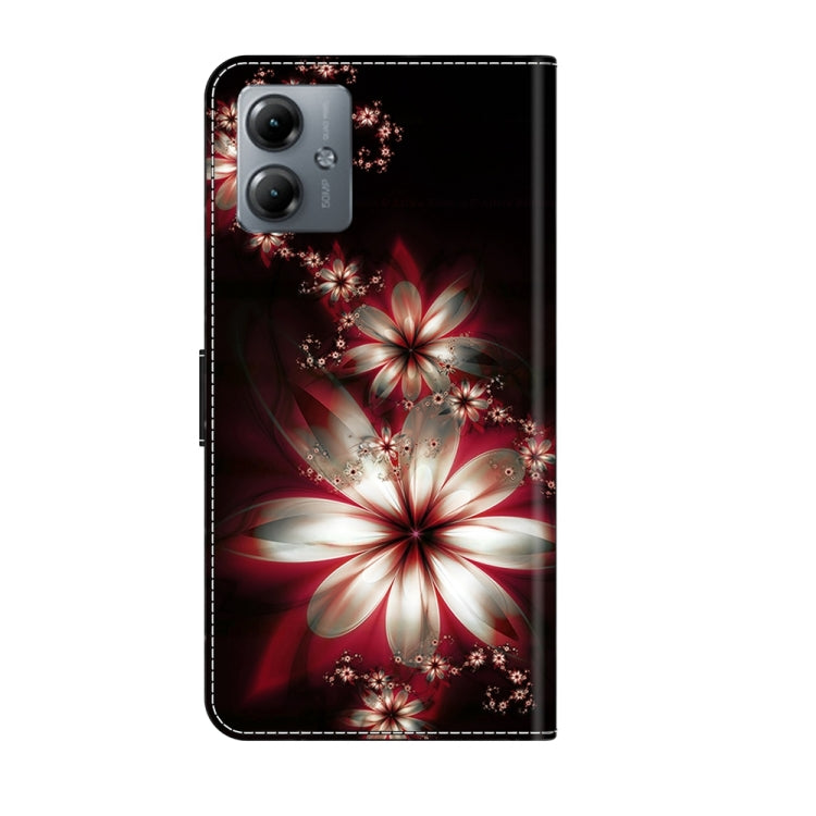 For Motorola Moto G14 Crystal 3D Shockproof Protective Leather Phone Case(Fantastic Flower) - Motorola Cases by PMC TechLife | Online Shopping South Africa | PMC TechLife | Buy Now Pay Later Mobicred