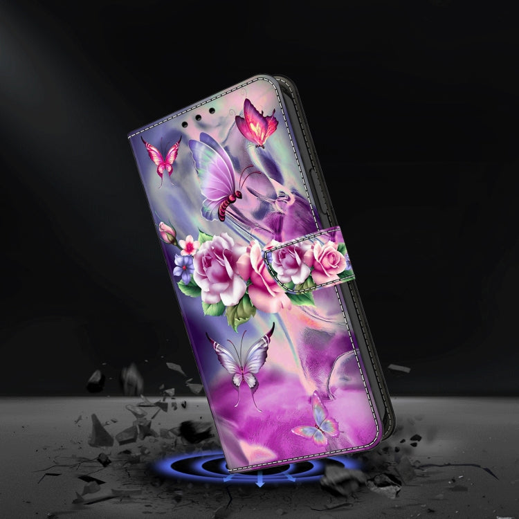 For Motorola Moto G Play 2024 Crystal 3D Shockproof Protective Leather Phone Case(Butterfly) - Motorola Cases by PMC TechLife | Online Shopping South Africa | PMC TechLife | Buy Now Pay Later Mobicred