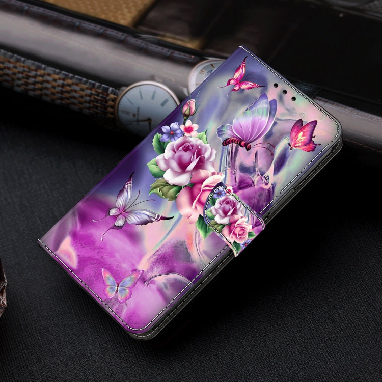 For Motorola Moto G24 Crystal 3D Shockproof Protective Leather Phone Case(Butterfly) - Motorola Cases by PMC TechLife | Online Shopping South Africa | PMC TechLife | Buy Now Pay Later Mobicred