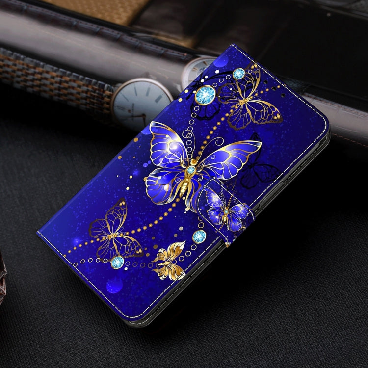 For Motorola Moto G24 Crystal 3D Shockproof Protective Leather Phone Case(Diamond Butterfly) - Motorola Cases by PMC TechLife | Online Shopping South Africa | PMC TechLife | Buy Now Pay Later Mobicred