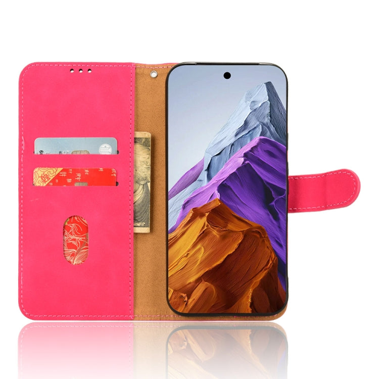 For Google Pixel 9 Pro Skin Feel Magnetic Flip Leather Phone Case(Rose Red) - Google Cases by PMC Jewellery | Online Shopping South Africa | PMC Jewellery | Buy Now Pay Later Mobicred