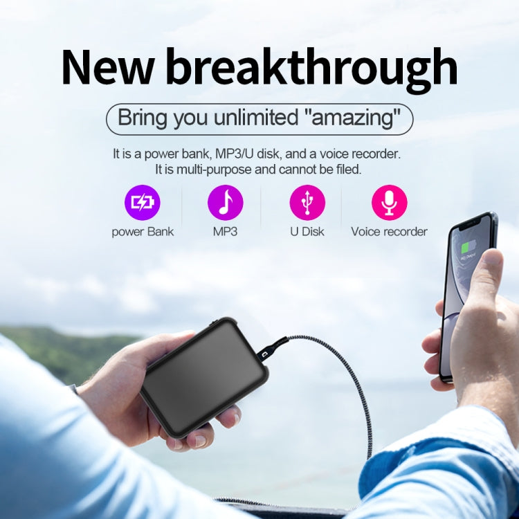 JNN Q75 Magnetic Power Bank Smart Voice Recorder, Memory:32GB(Black) - Recording Pen by JNN | Online Shopping South Africa | PMC TechLife | Buy Now Pay Later Mobicred
