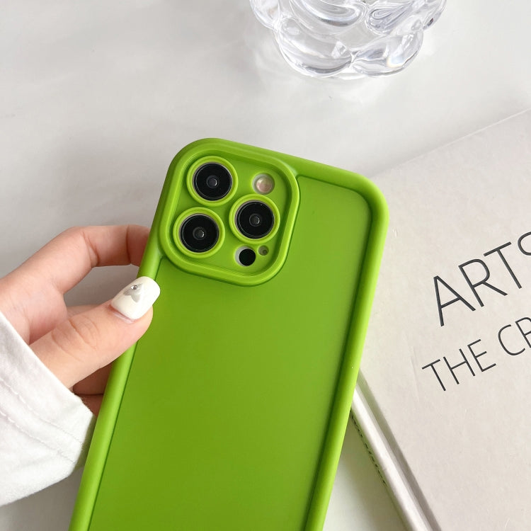For iPhone 15 Pro Max Fine Hole Shockproof Frame Frosted TPU Phone Case(Beige) - free shipping - PMC TechLife - Order now!