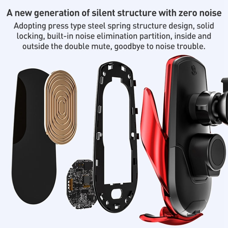 M2 Infrared lnduction Wireless Fast Charging Air Outlet Car Holder(Black) - Wireless Charger Holders by PMC TechLife | Online Shopping South Africa | PMC TechLife | Buy Now Pay Later Mobicred