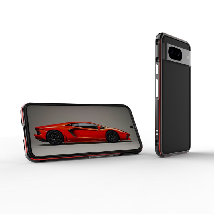 For Google Pixel 8 Aurora Series Metal Frame Phone Case(Rose Gold) - Google Cases by PMC TechLife | Online Shopping South Africa | PMC TechLife | Buy Now Pay Later Mobicred