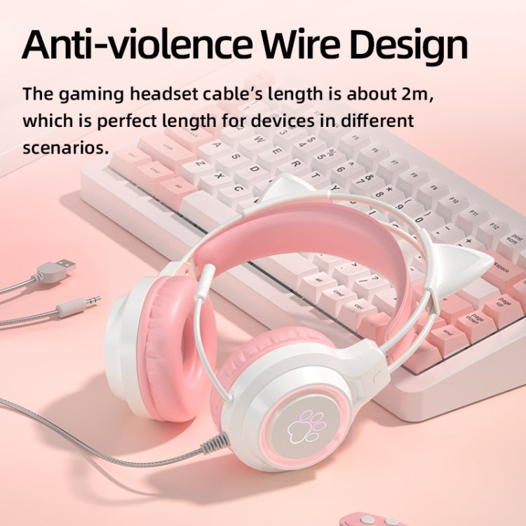 G35 Cute Cat RGB Head-mounted Wired Gaming Earphone(Black) - Multimedia Headset by PMC Jewellery | Online Shopping South Africa | PMC Jewellery | Buy Now Pay Later Mobicred