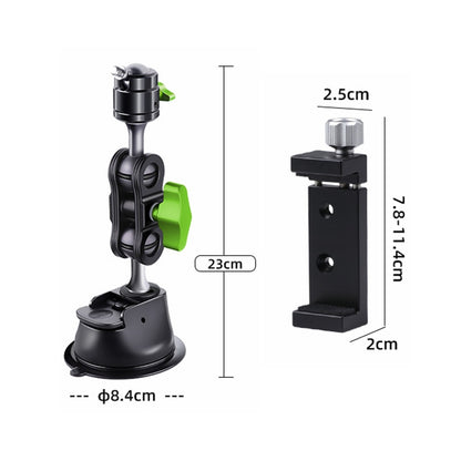 Single Suction Cup Pea Clamp Arm Holder 23cm with Metal Phone Clamp - Car Holders by PMC Jewellery | Online Shopping South Africa | PMC Jewellery | Buy Now Pay Later Mobicred