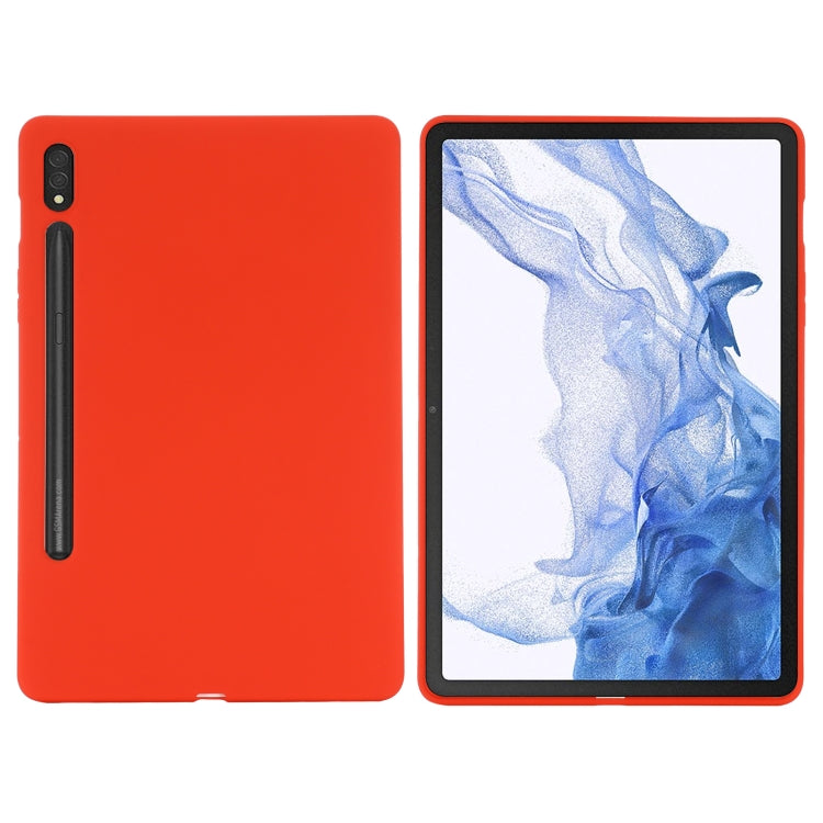 For Samsung Galaxy Tab S9 Ultra / S10 Ultra Pure Color Liquid Silicone Shockproof Tablet Case(Red) - Galaxy Tab S9 Ultra Cases by PMC Jewellery | Online Shopping South Africa | PMC Jewellery | Buy Now Pay Later Mobicred