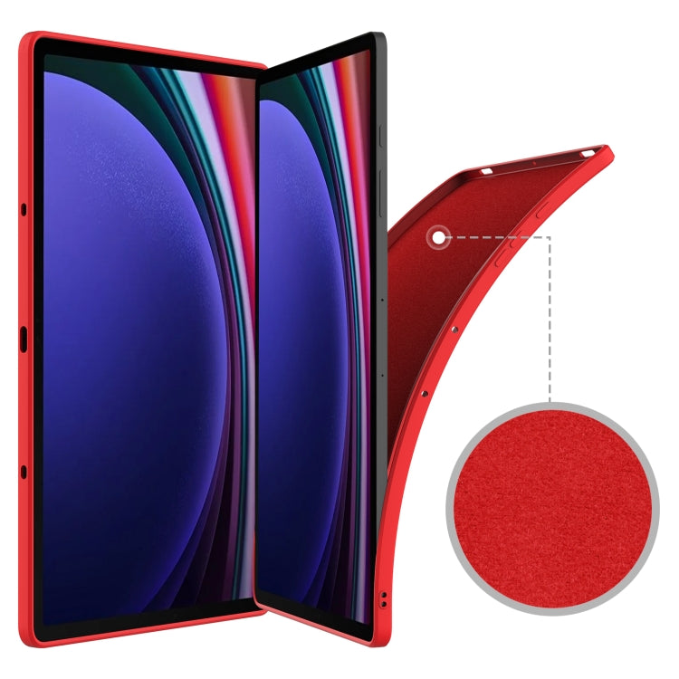 For Samsung Galaxy Tab S9+ Pure Color Liquid Silicone Shockproof Tablet Case(Red) - Galaxy Tab S9+ Cases by PMC Jewellery | Online Shopping South Africa | PMC Jewellery