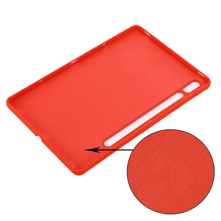 For Samsung Galaxy Tab S9 Pure Color Liquid Silicone Shockproof Tablet Case(Red) - Galaxy Tab S9 Cases by PMC Jewellery | Online Shopping South Africa | PMC Jewellery | Buy Now Pay Later Mobicred