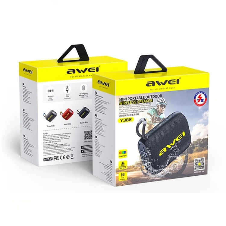 awei Y382 TWS Outdoor Portable Bluetooth Speaker(Black) - Mini Speaker by awei | Online Shopping South Africa | PMC Jewellery | Buy Now Pay Later Mobicred