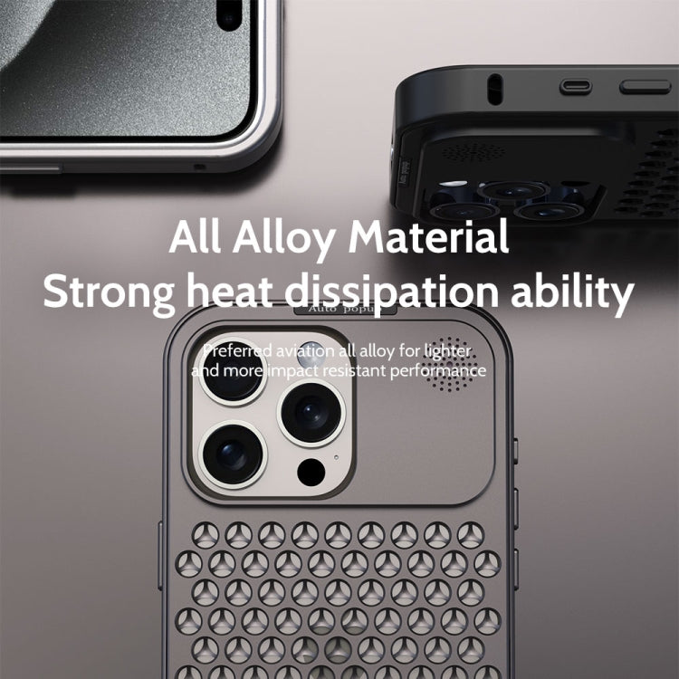For iPhone 13 R-JUST RJ58 Aromatherapy Metal Cooling Phone Case(Silver) - iPhone 13 Cases by R-JUST | Online Shopping South Africa | PMC Jewellery