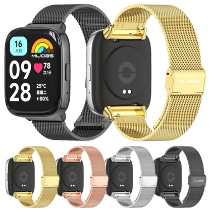 For Redmi Watch 3 Lite / Watch 3 Active Mijobs Milan Buckle Metal Watch Band(Black) - Watch Bands by MIJOBS | Online Shopping South Africa | PMC Jewellery