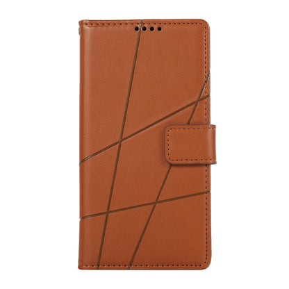 For Google Pixel 7 Pro PU Genuine Leather Texture Embossed Line Phone Case(Brown) - Google Cases by PMC Jewellery | Online Shopping South Africa | PMC Jewellery