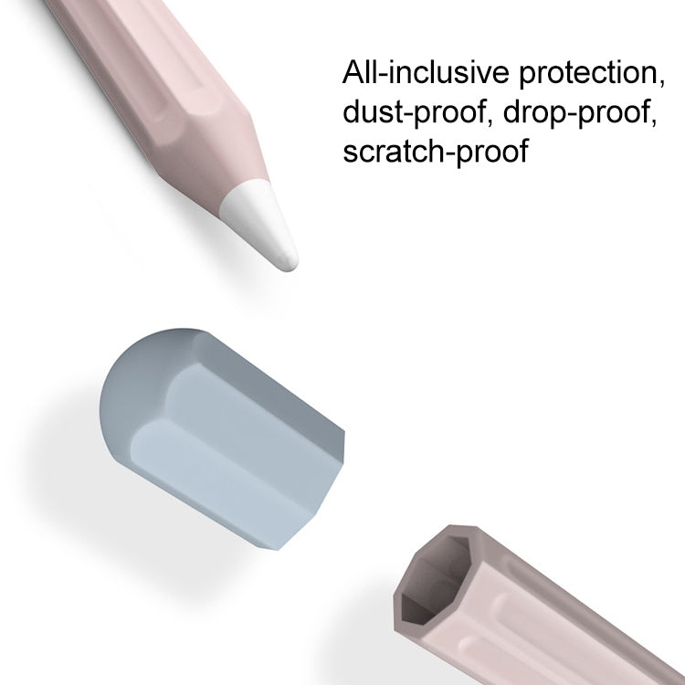 For Apple Pencil 1 Stylus Touch Pen Split Contrast Color Silicone Protective Case(Lemon Avocado) - Pencil Accessories by PMc TechLife | Online Shopping South Africa | PMc TechLife | Buy Now Pay Later Mobicred