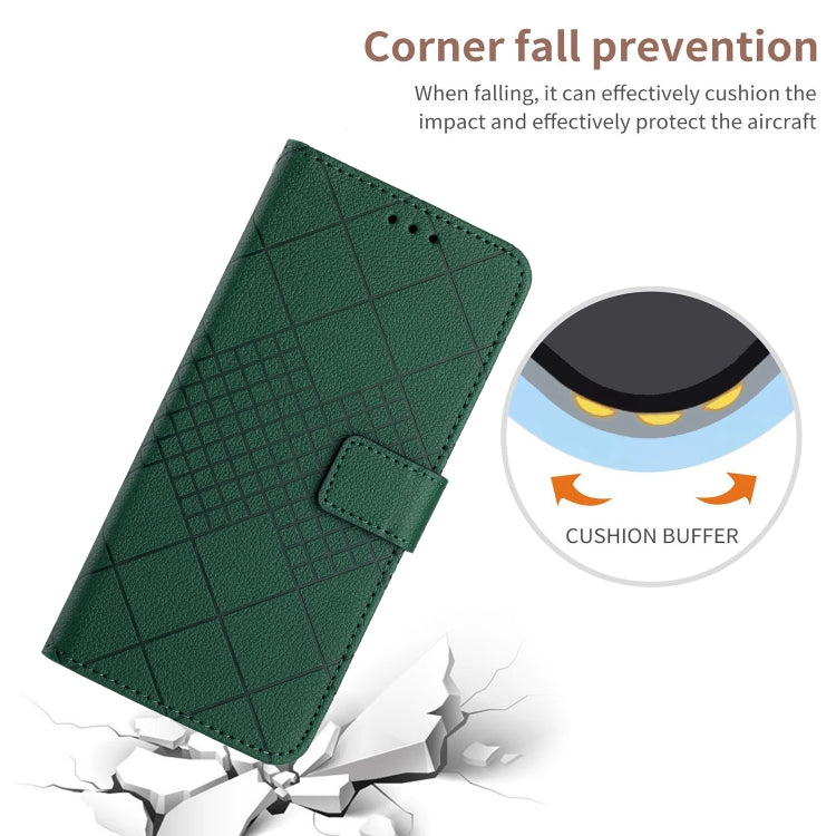 For iPhone 16 Pro Rhombic Grid Texture Leather Phone Case(Green) - iPhone 16 Pro Cases by PMC TechLife | Online Shopping South Africa | PMC TechLife | Buy Now Pay Later Mobicred