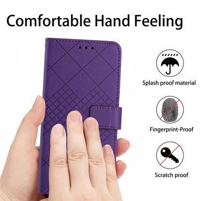 For Google Pixel 9 Pro Rhombic Grid Texture Leather Phone Case(Purple) - Google Cases by PMC Jewellery | Online Shopping South Africa | PMC Jewellery | Buy Now Pay Later Mobicred