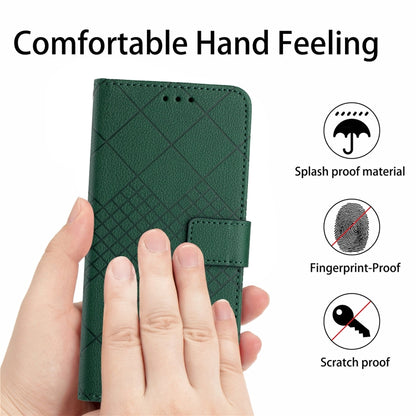 For Google Pixel 9 Rhombic Grid Texture Leather Phone Case(Green) - Google Cases by PMC Jewellery | Online Shopping South Africa | PMC Jewellery | Buy Now Pay Later Mobicred