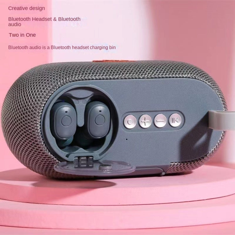 T&G TG810 2 in 1 Portable Outdoor Speaker + Mini Wireless Bluetooth Earphone(Blue) - free shipping - PMC Jewellery - Order now!