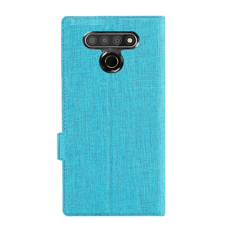 For LG Stylo 6 ViLi Side Button Magnetic Suction Type Shockproof TPU + PU Horizontal Flip Protective Case with Card Slot & Holder & Wallet(Blue) - LG by ViLi | Online Shopping South Africa | PMC Jewellery | Buy Now Pay Later Mobicred