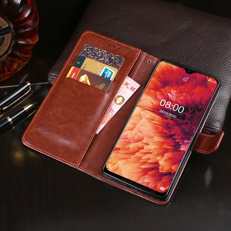 For Ulefone Note 8P idewei Crazy Horse Texture Horizontal Flip Leather Case with Holder & Card Slots & Wallet(Black) - Ulefone Cases by idewei | Online Shopping South Africa | PMC Jewellery | Buy Now Pay Later Mobicred