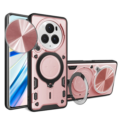 For Honor Magic6 Pro 5G CD Texture Sliding Camshield Magnetic Holder Phone Case(Pink) - Honor Cases by PMC Jewellery | Online Shopping South Africa | PMC Jewellery | Buy Now Pay Later Mobicred