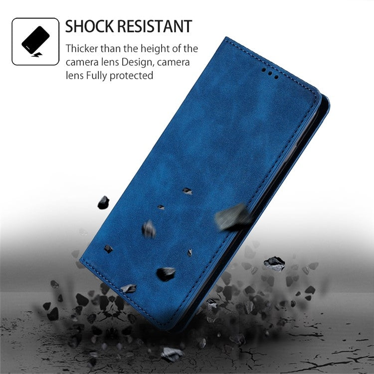 For Honor Magic6 Pro Skin Feel Magnetic Leather Phone Case(Blue) - Honor Cases by PMC Jewellery | Online Shopping South Africa | PMC Jewellery | Buy Now Pay Later Mobicred