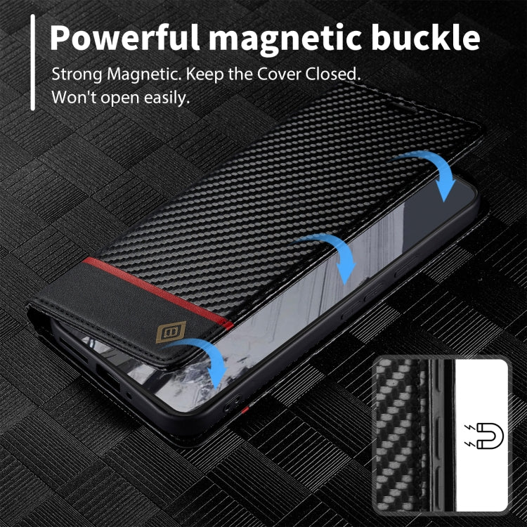 For Google Pixel 9 Pro LC.IMEEKE Carbon Fiber Leather Phone Case(Horizontal Black) - Google Cases by LC.IMEEKE | Online Shopping South Africa | PMC Jewellery | Buy Now Pay Later Mobicred