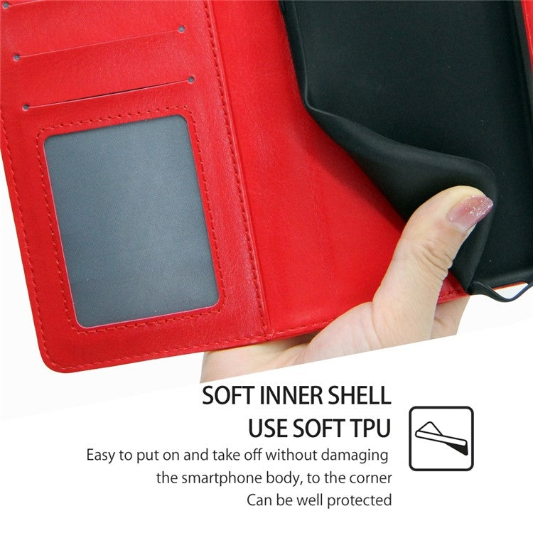 For Motorola Moto G Play 4G 2024 Crystal Texture Leather Phone Case(Red) - Motorola Cases by PMC Jewellery | Online Shopping South Africa | PMC Jewellery | Buy Now Pay Later Mobicred