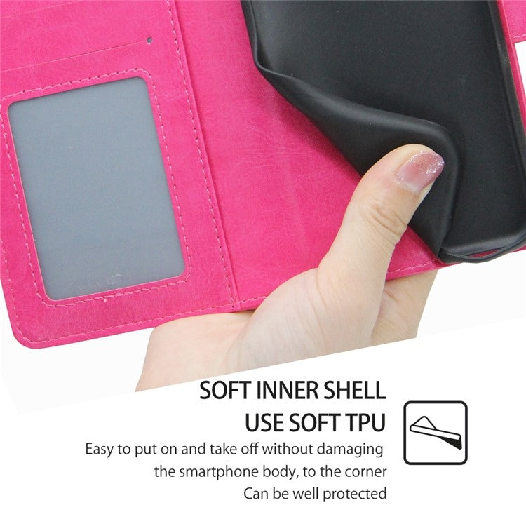 For Motorola Edge 5G 2024 Crystal Texture Leather Phone Case(Rose Red) - Motorola Cases by PMC Jewellery | Online Shopping South Africa | PMC Jewellery | Buy Now Pay Later Mobicred
