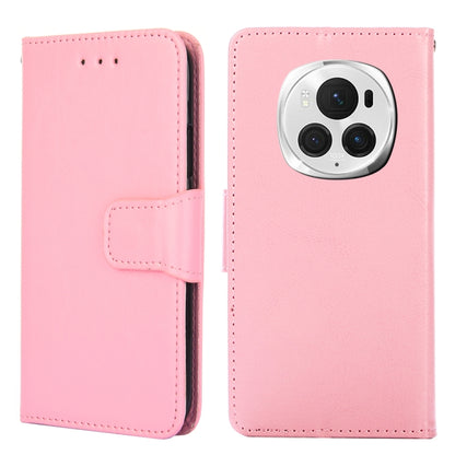 For Honor Magic6 Pro Crystal Texture Leather Phone Case(Pink) - Honor Cases by PMC Jewellery | Online Shopping South Africa | PMC Jewellery | Buy Now Pay Later Mobicred