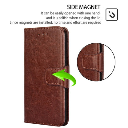 For Honor Magic6 Pro Crystal Texture Leather Phone Case(Brown) - Honor Cases by PMC Jewellery | Online Shopping South Africa | PMC Jewellery | Buy Now Pay Later Mobicred