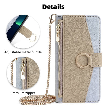 For Motorola Moto G24 4G Crossbody Litchi Texture Leather Phone Case(Blue) - Motorola Cases by PMC Jewellery | Online Shopping South Africa | PMC Jewellery | Buy Now Pay Later Mobicred