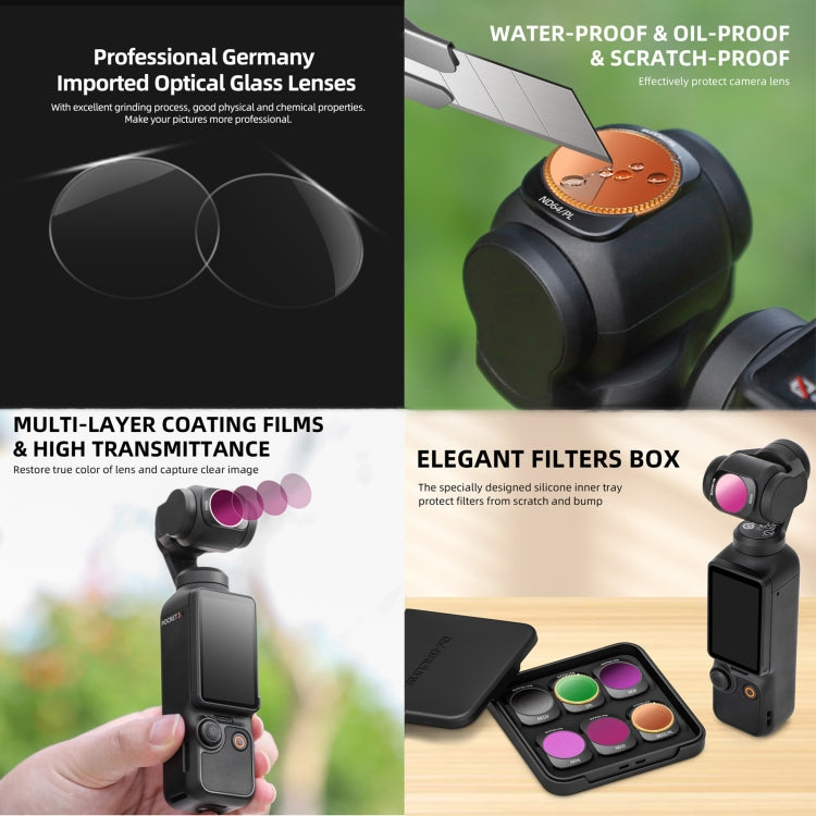 For DJI OSMO Pocket 3 Sunnylife Camera Lens Magnetic Metal Filter, Filter:ND8 - Lens Accessories by Sunnylife | Online Shopping South Africa | PMC TechLife | Buy Now Pay Later Mobicred