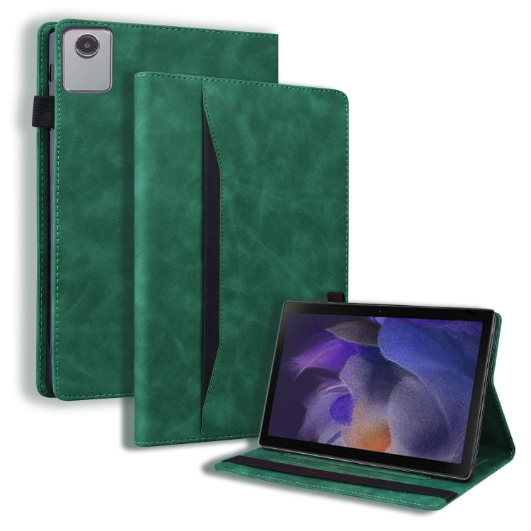 For Lenovo Tab M11 / Xiaoxin Pad 11 2024 Business Shockproof Horizontal Flip Leather Tablet Case(Green) - Lenovo by PMC Jewellery | Online Shopping South Africa | PMC Jewellery | Buy Now Pay Later Mobicred