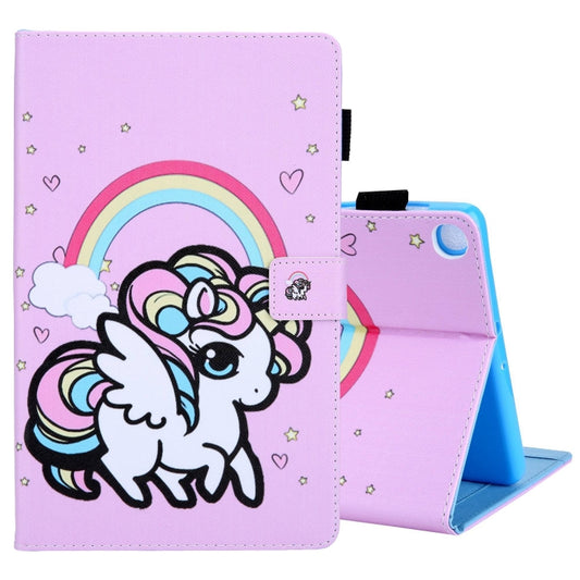 For Samsung Galaxy Tab A9 Colored Drawing Leather Tablet Case(Rainbow Unicorn) - Galaxy Tab A9 by PMC Jewellery | Online Shopping South Africa | PMC Jewellery