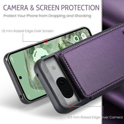 For Google Pixel 8a CaseMe C22 Card Slots Holder RFID Anti-theft Phone Case(Purple) - Google Cases by CaseMe | Online Shopping South Africa | PMC Jewellery | Buy Now Pay Later Mobicred