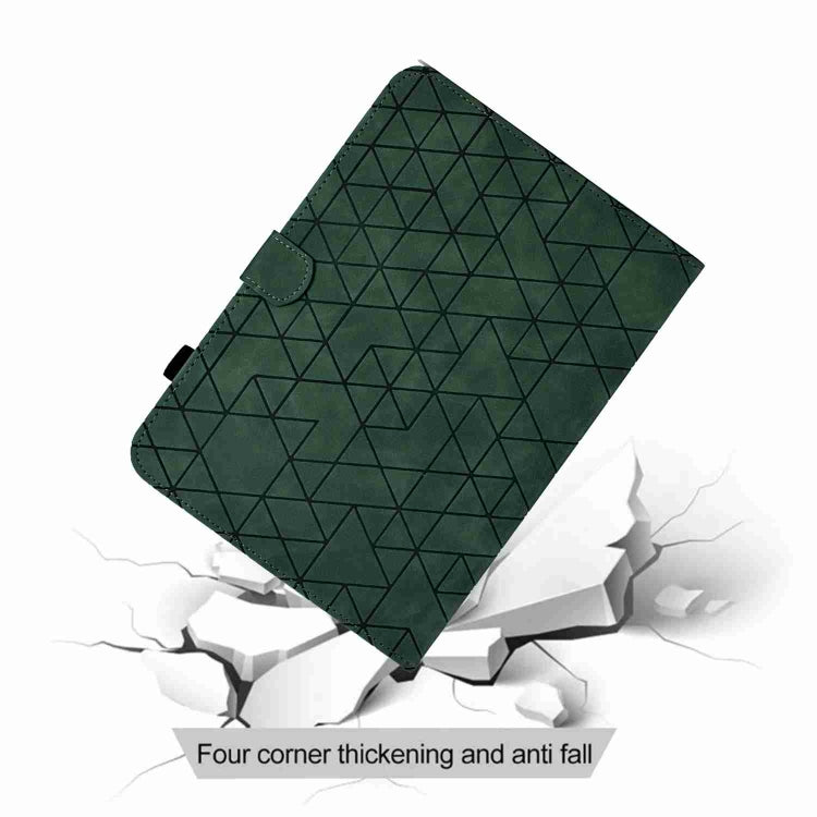 For Lenovo Tab M9 Rhombus TPU Smart Leather Tablet Case(Green) - Lenovo by PMC Jewellery | Online Shopping South Africa | PMC Jewellery | Buy Now Pay Later Mobicred