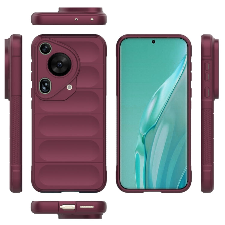 For Huawei Pura 70 Ultra Magic Shield TPU + Flannel Phone Case(Wine Red) - Huawei Cases by PMC Jewellery | Online Shopping South Africa | PMC Jewellery | Buy Now Pay Later Mobicred