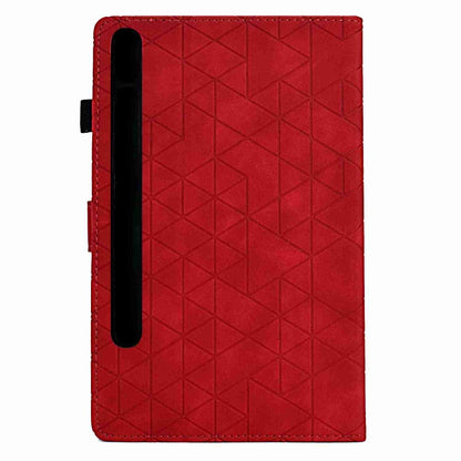 For Samsung Galaxy Tab S9 Rhombus TPU Smart Leather Tablet Case(Red) - Galaxy Tab S9 Cases by PMC Jewellery | Online Shopping South Africa | PMC Jewellery | Buy Now Pay Later Mobicred