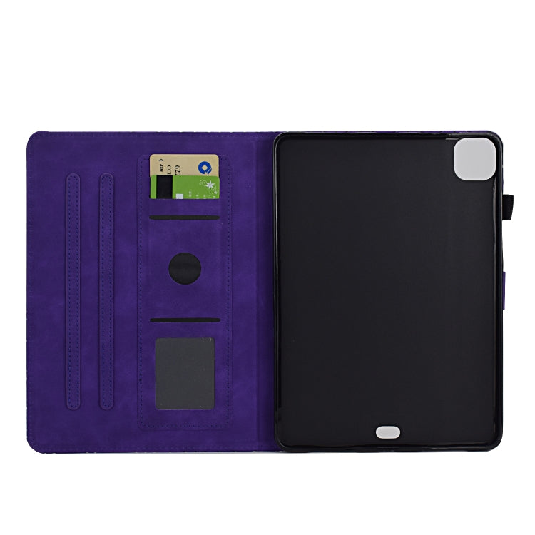 For iPad Pro 11 2024 Rhombus TPU Smart Leather Tablet Case(Purple) - iPad Pro 11 2024 Cases by PMC Jewellery | Online Shopping South Africa | PMC Jewellery | Buy Now Pay Later Mobicred