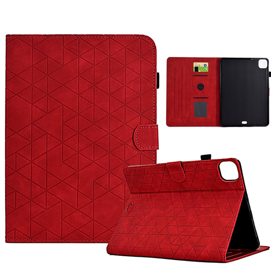 For iPad Pro 11 2024 Rhombus TPU Smart Leather Tablet Case(Red) - iPad Pro 11 2024 Cases by PMC Jewellery | Online Shopping South Africa | PMC Jewellery | Buy Now Pay Later Mobicred