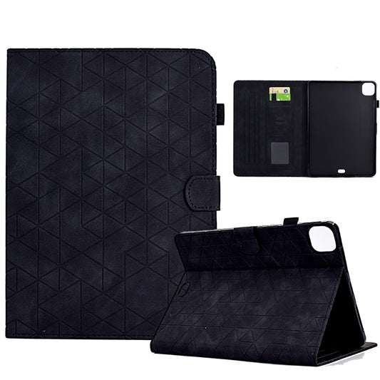 For iPad Pro 11 2024 Rhombus TPU Smart Leather Tablet Case(Black) - iPad Pro 11 2024 Cases by PMC Jewellery | Online Shopping South Africa | PMC Jewellery | Buy Now Pay Later Mobicred