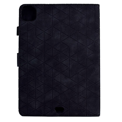 For iPad Pro 11 2024 Rhombus TPU Smart Leather Tablet Case(Black) - iPad Pro 11 2024 Cases by PMC Jewellery | Online Shopping South Africa | PMC Jewellery | Buy Now Pay Later Mobicred