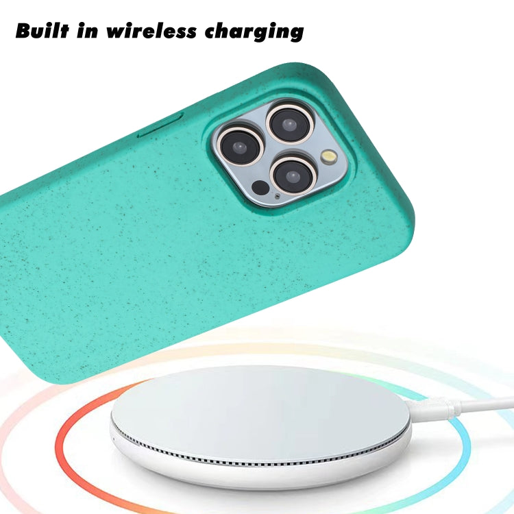 For iPhone 15 Pro Max Wheat MagSafe Magnetic Straw Material + TPU Phone Case(Green) - iPhone 15 Pro Max Cases by PMC TechLife | Online Shopping South Africa | PMC TechLife