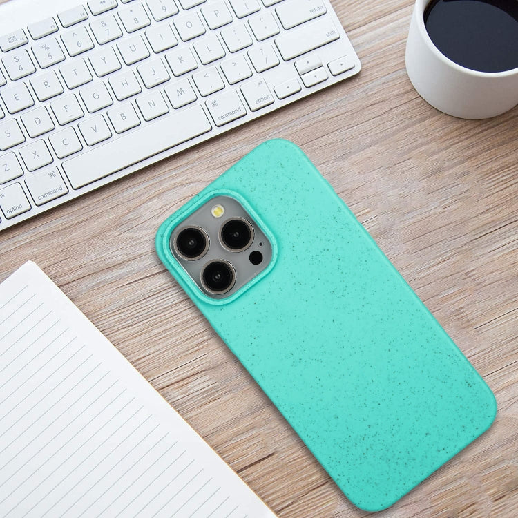For iPhone 15 Pro Max Wheat MagSafe Magnetic Straw Material + TPU Phone Case(Green) - iPhone 15 Pro Max Cases by PMC TechLife | Online Shopping South Africa | PMC TechLife