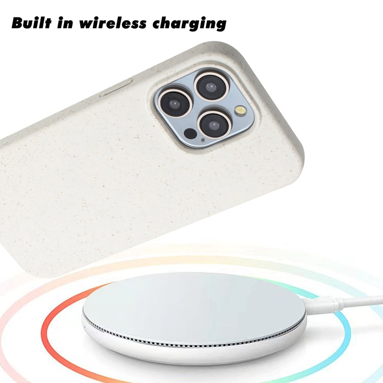 For iPhone 15 Pro Wheat MagSafe Magnetic Straw Material + TPU Phone Case(White) - iPhone 15 Pro Cases by PMC TechLife | Online Shopping South Africa | PMC TechLife | Buy Now Pay Later Mobicred