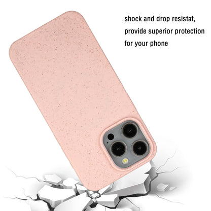 For iPhone 14 Pro Max Wheat MagSafe Magnetic Straw Material + TPU Phone Case(Pink) - iPhone 14 Pro Max Cases by PMC Jewellery | Online Shopping South Africa | PMC Jewellery