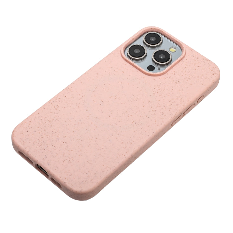 For iPhone 12 Pro Max Wheat MagSafe Magnetic Straw Material + TPU Phone Case(Pink) - iPhone 12 Pro Max Cases by PMC TechLife | Online Shopping South Africa | PMC TechLife