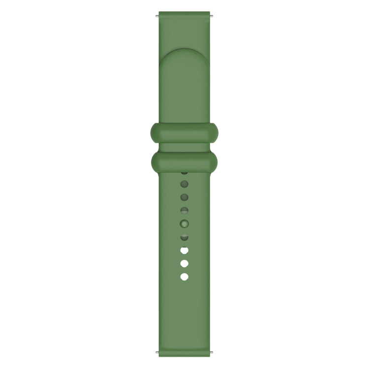 18mm Universal Solid Color Reverse Buckle Silicone Watch Band(Green) - free shipping - PMC TechLife - Order now!